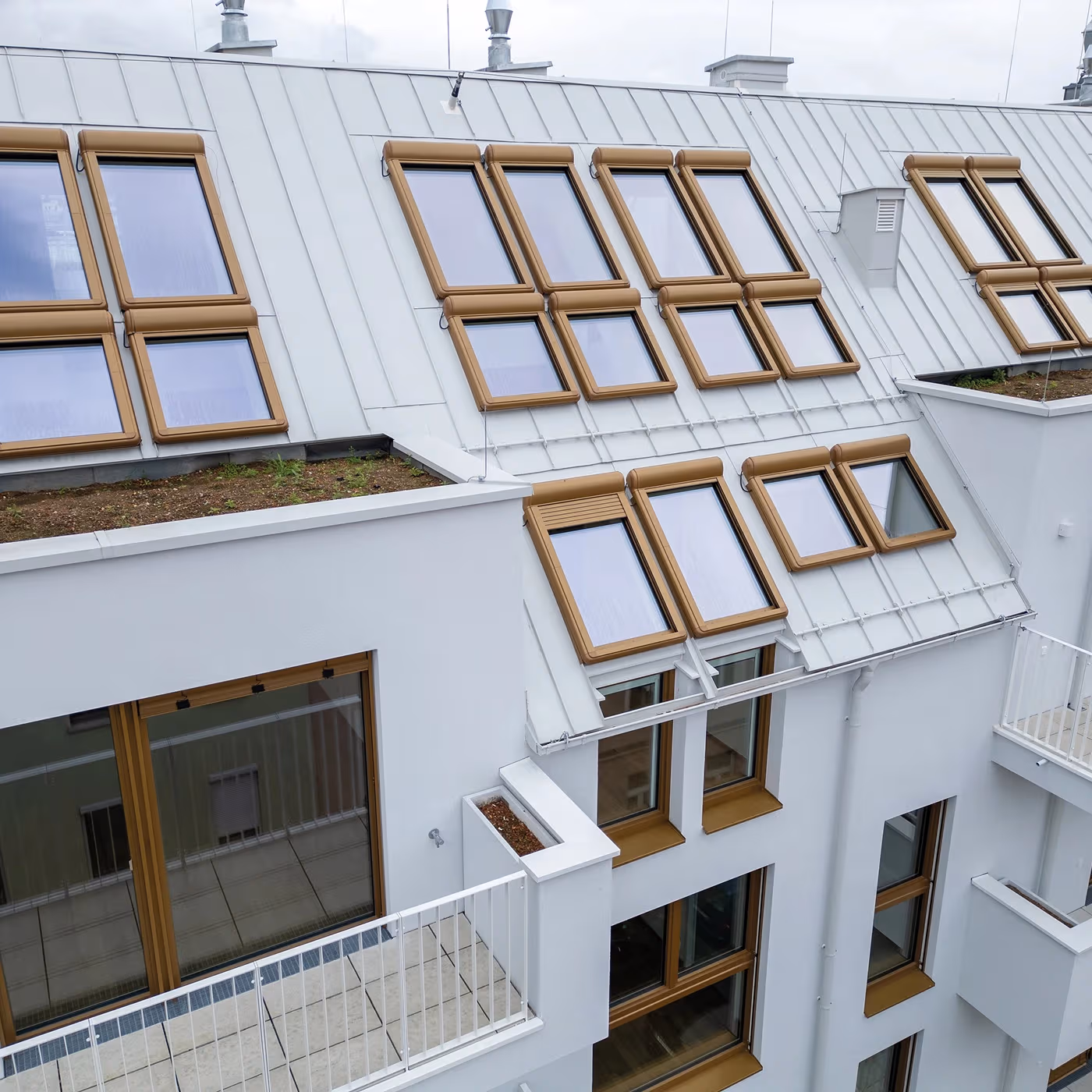 Beispiel einer Kombination mehrerer Dachfenster